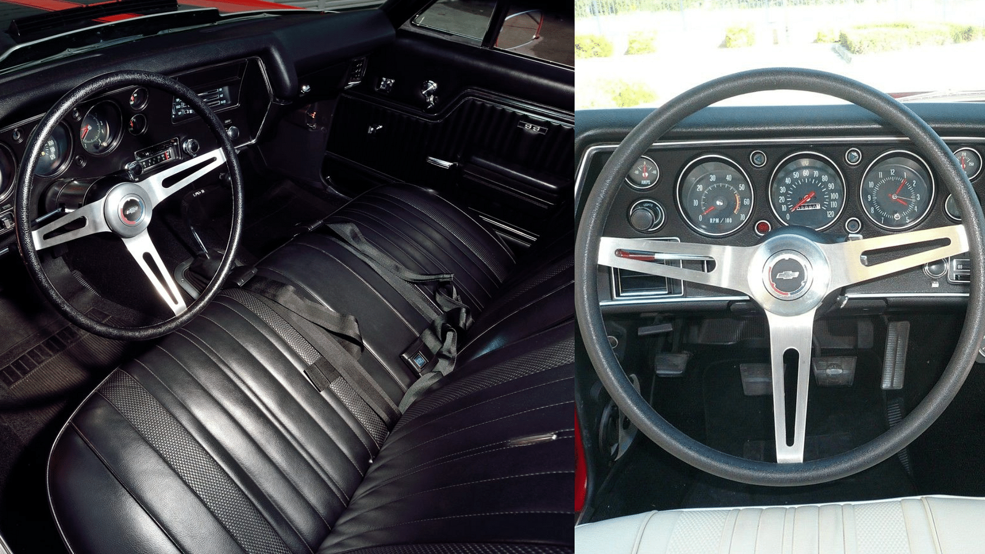 El Camino SS interior, dashboard, steering wheel