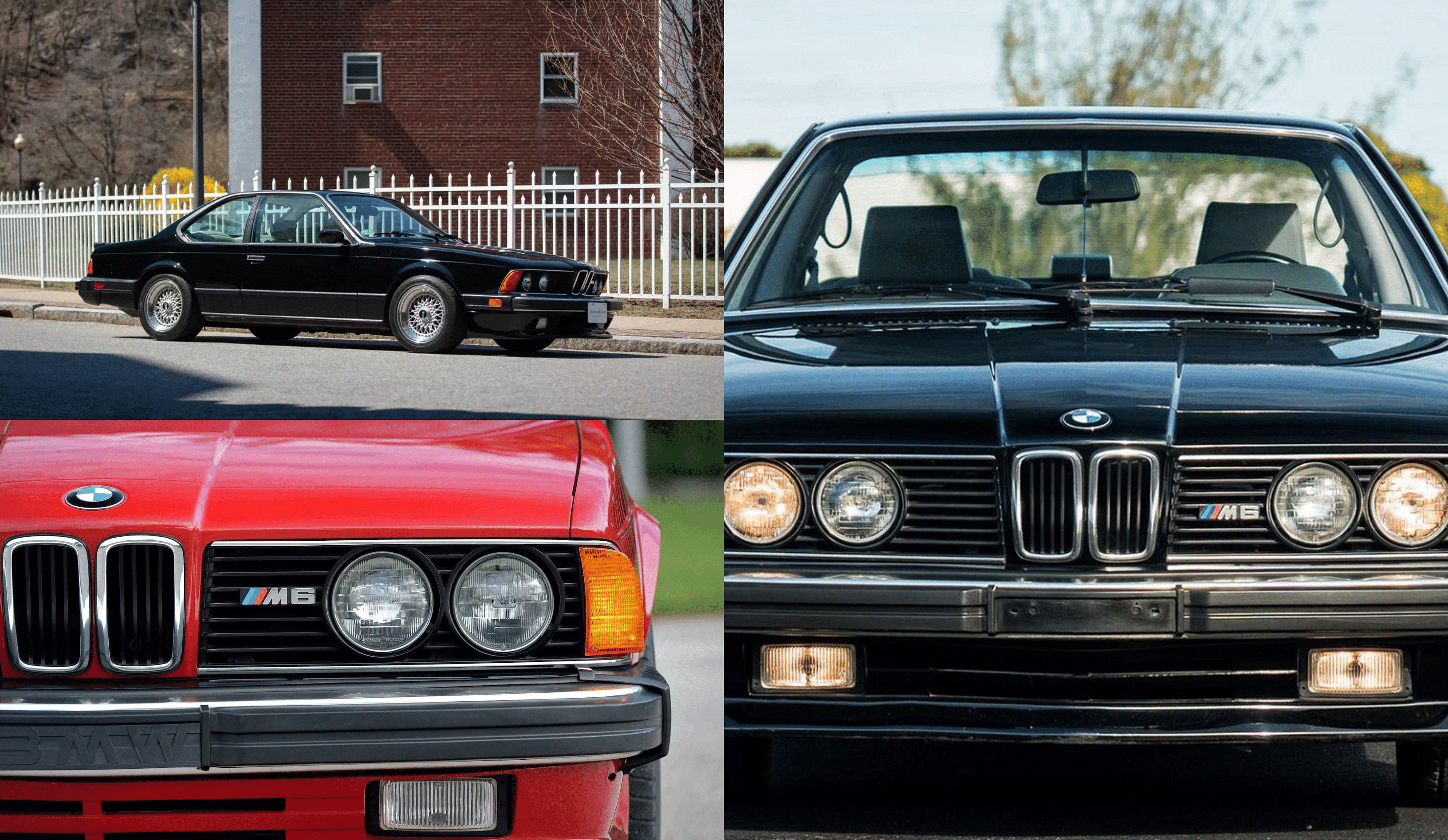 BMW E24 M6 front view, side view
