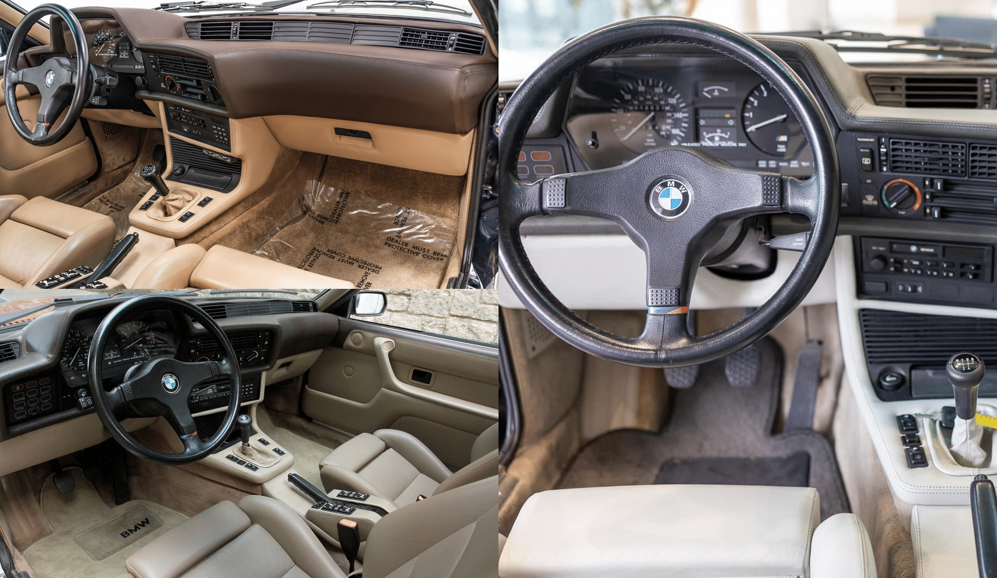 BMW E24 M6 cabin, interior, dashboard, steering wheel