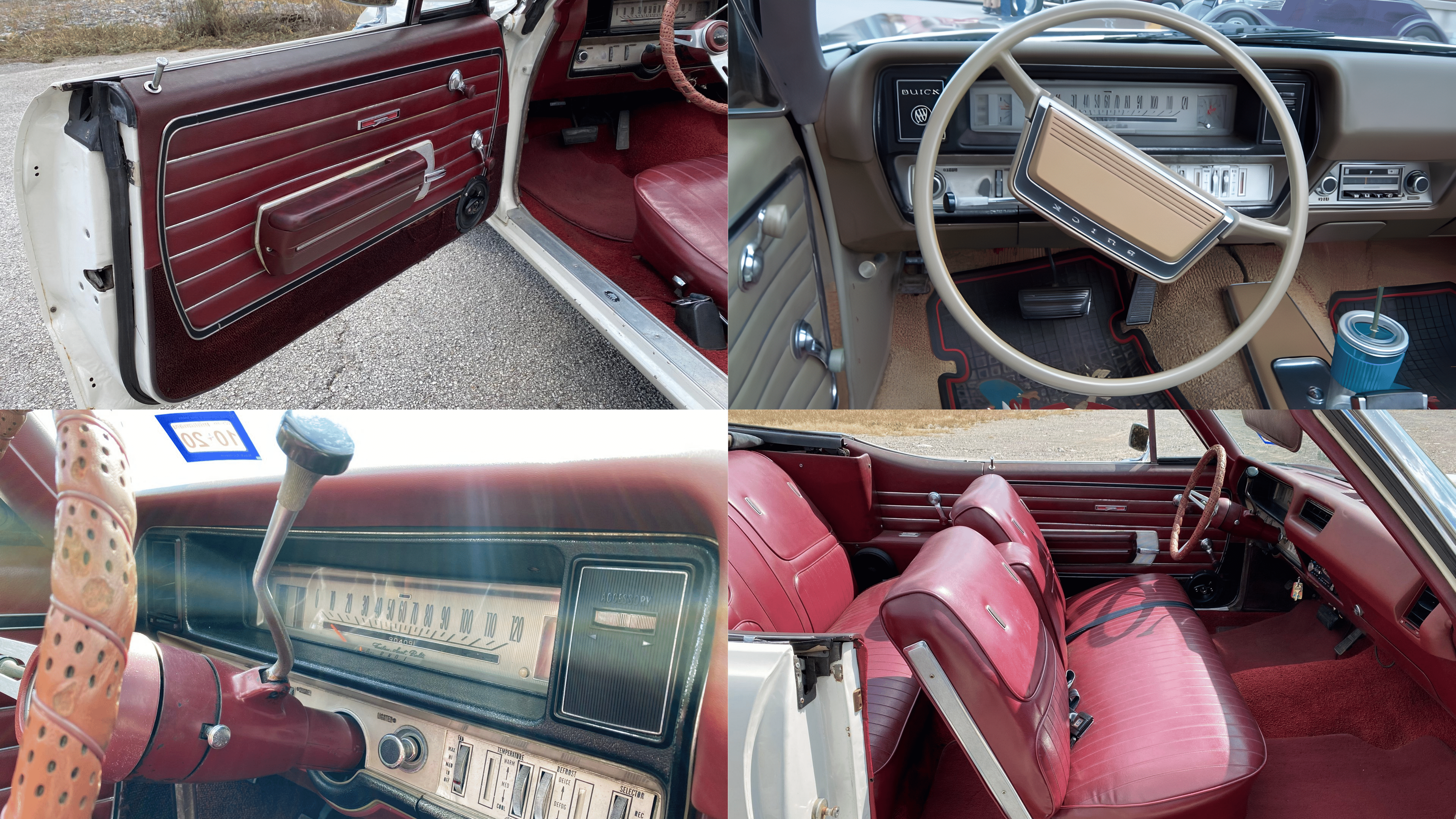 1968 Buick Skylark door panels, dashboard, steering wheel, seats, interior