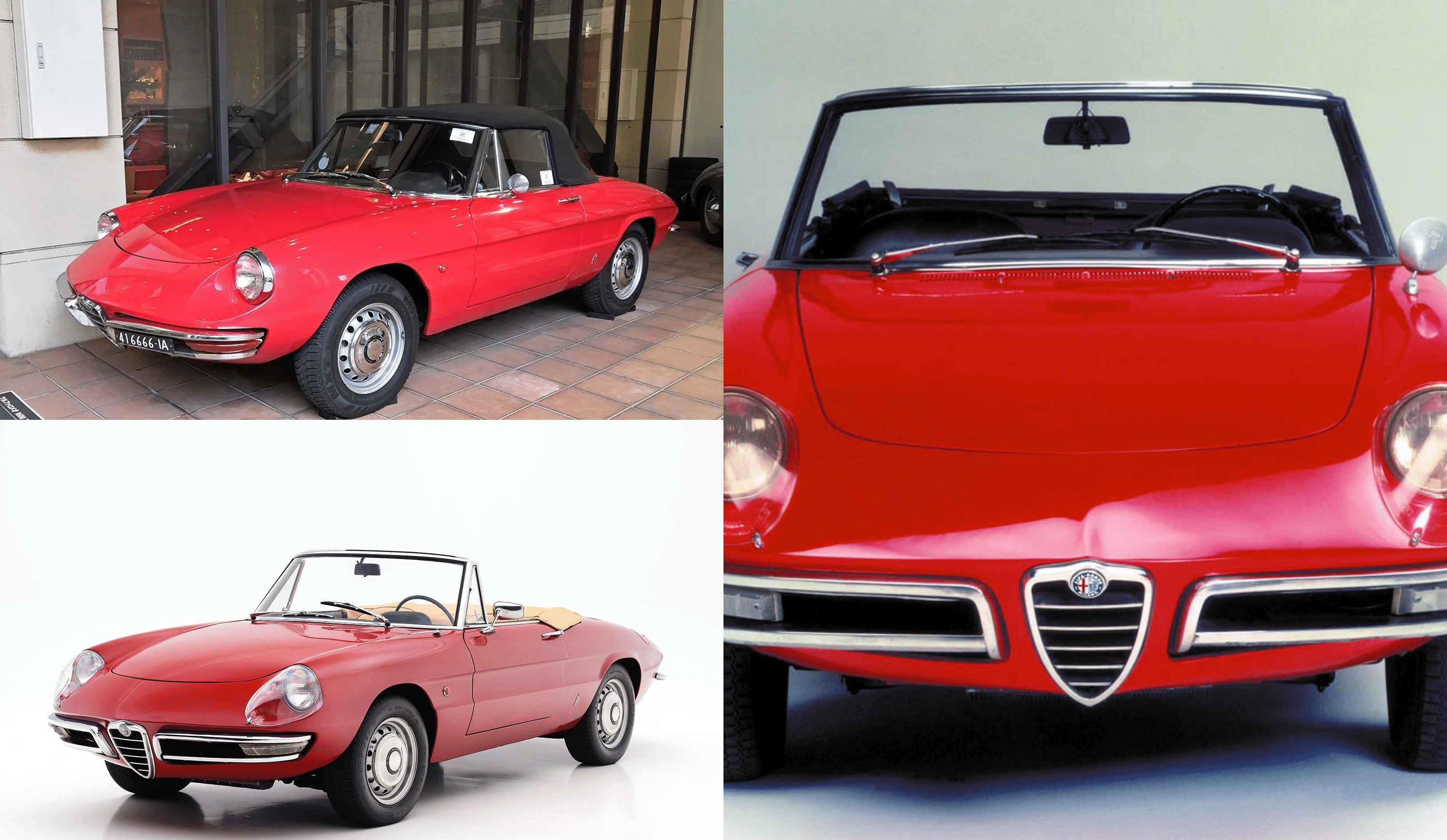 The Alfa Romeo Spider Series 1 front and side view