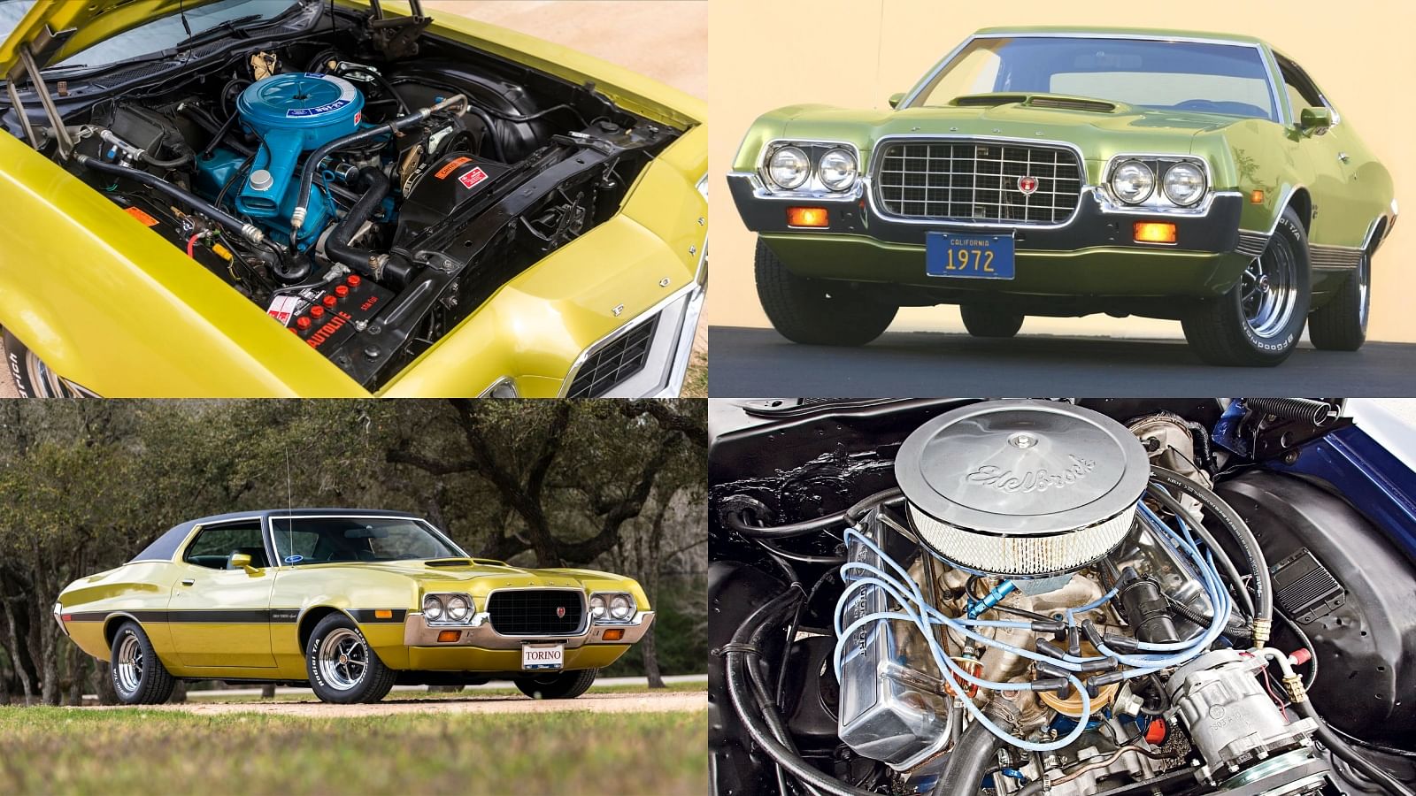 1972 Ford Gran Torino Sport and its engine
