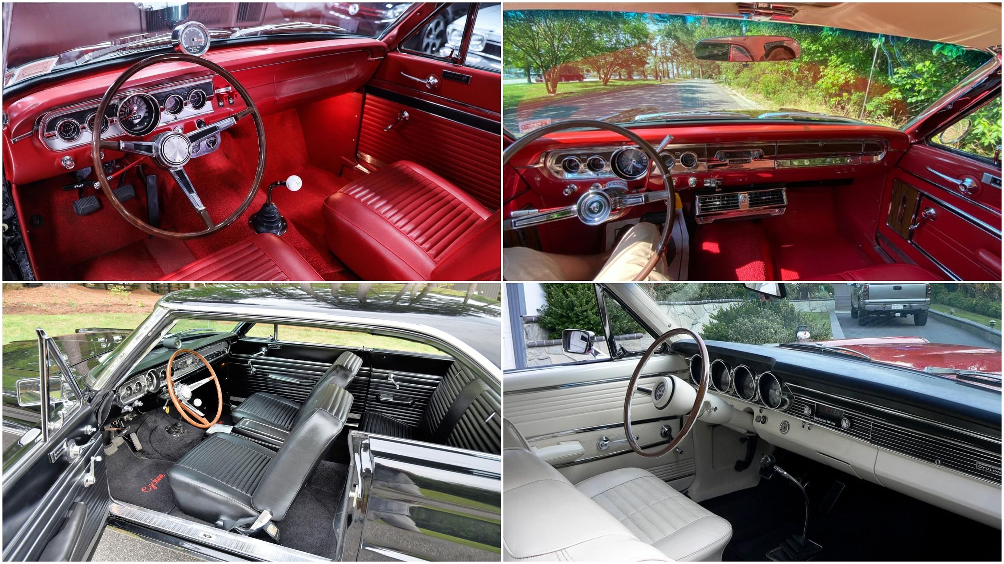 1965 Mercury Comet Cyclone dashboard, steering wheel, cabin, seats, interior