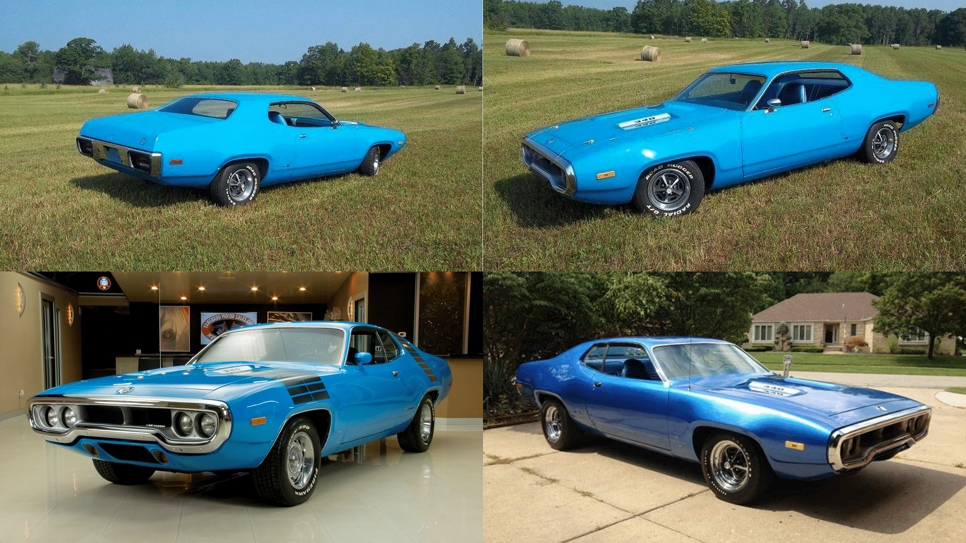 1972 Plymouth Road Runner front view, rear view, exterior design