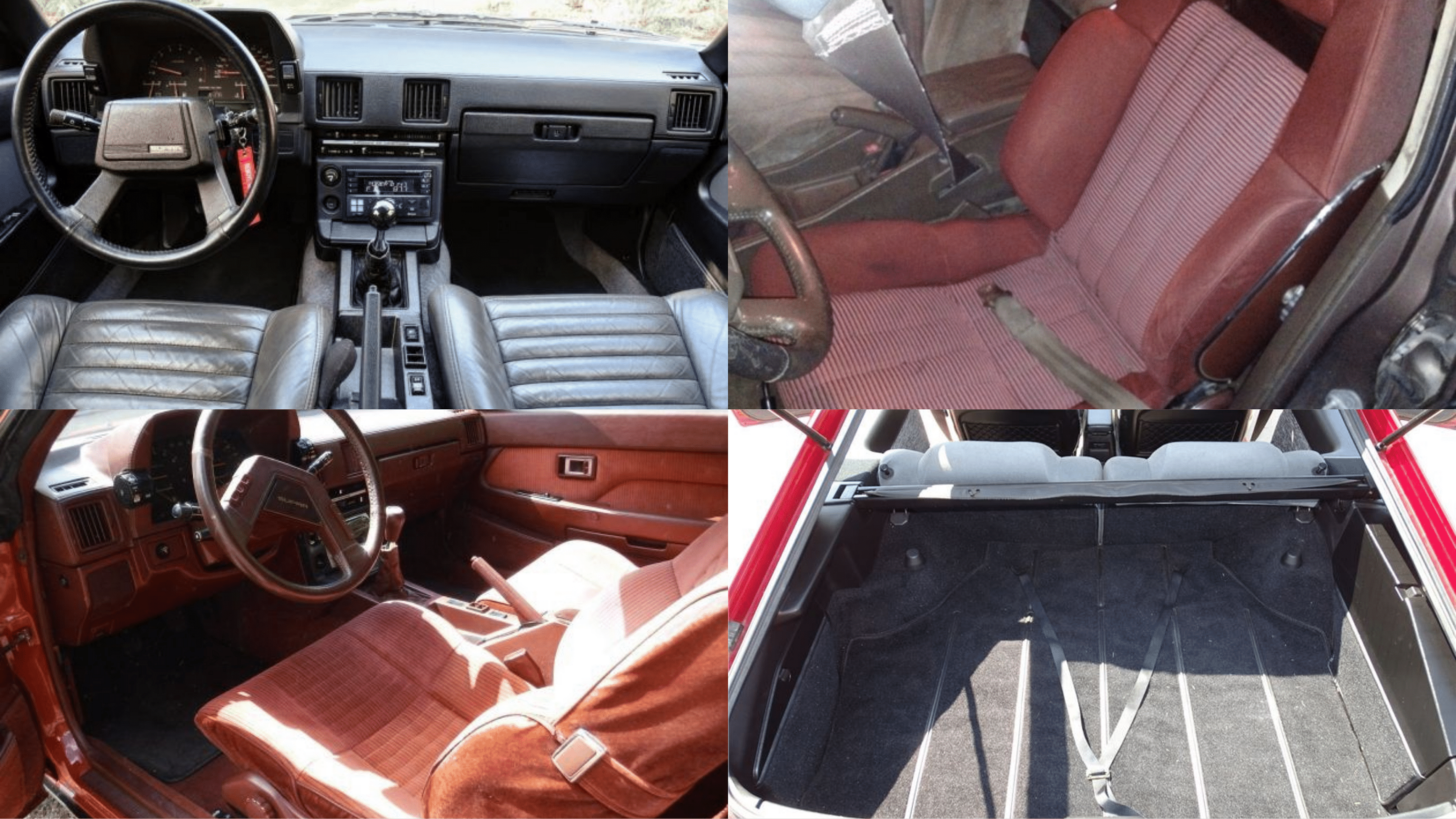 Toyota Supra MKII interior - dashboard, seats, cargo space