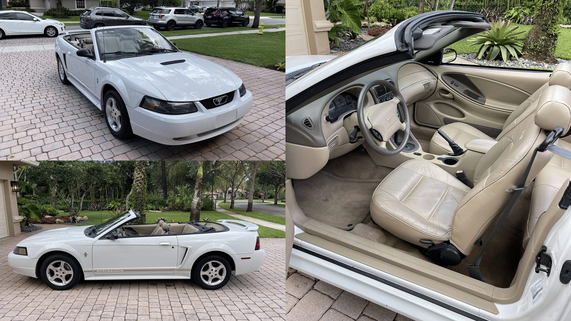 2002 Ford Mustang Convertible - front and side view, interior