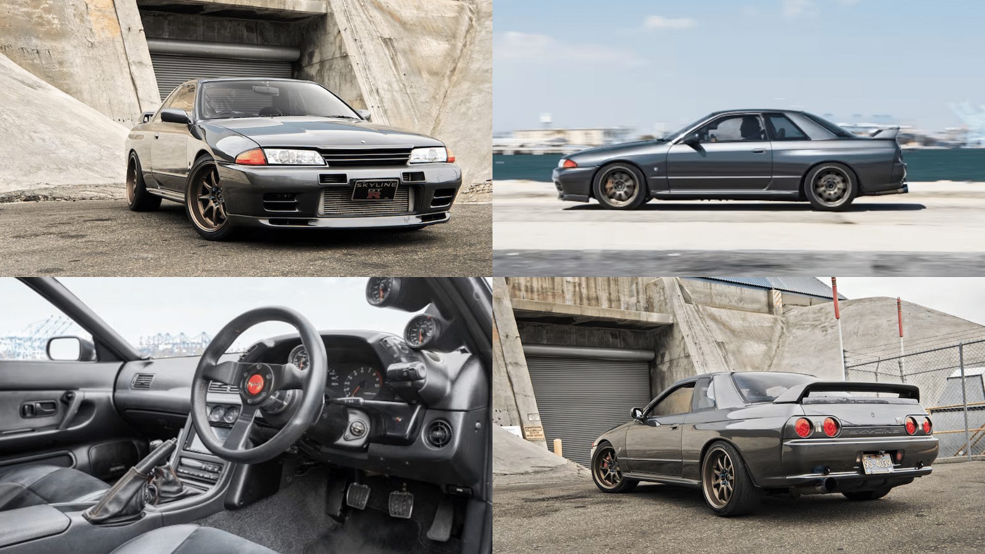 1989 Nissan Skyline R32 GT-R - front view, rear view, side view, dashboard, interior