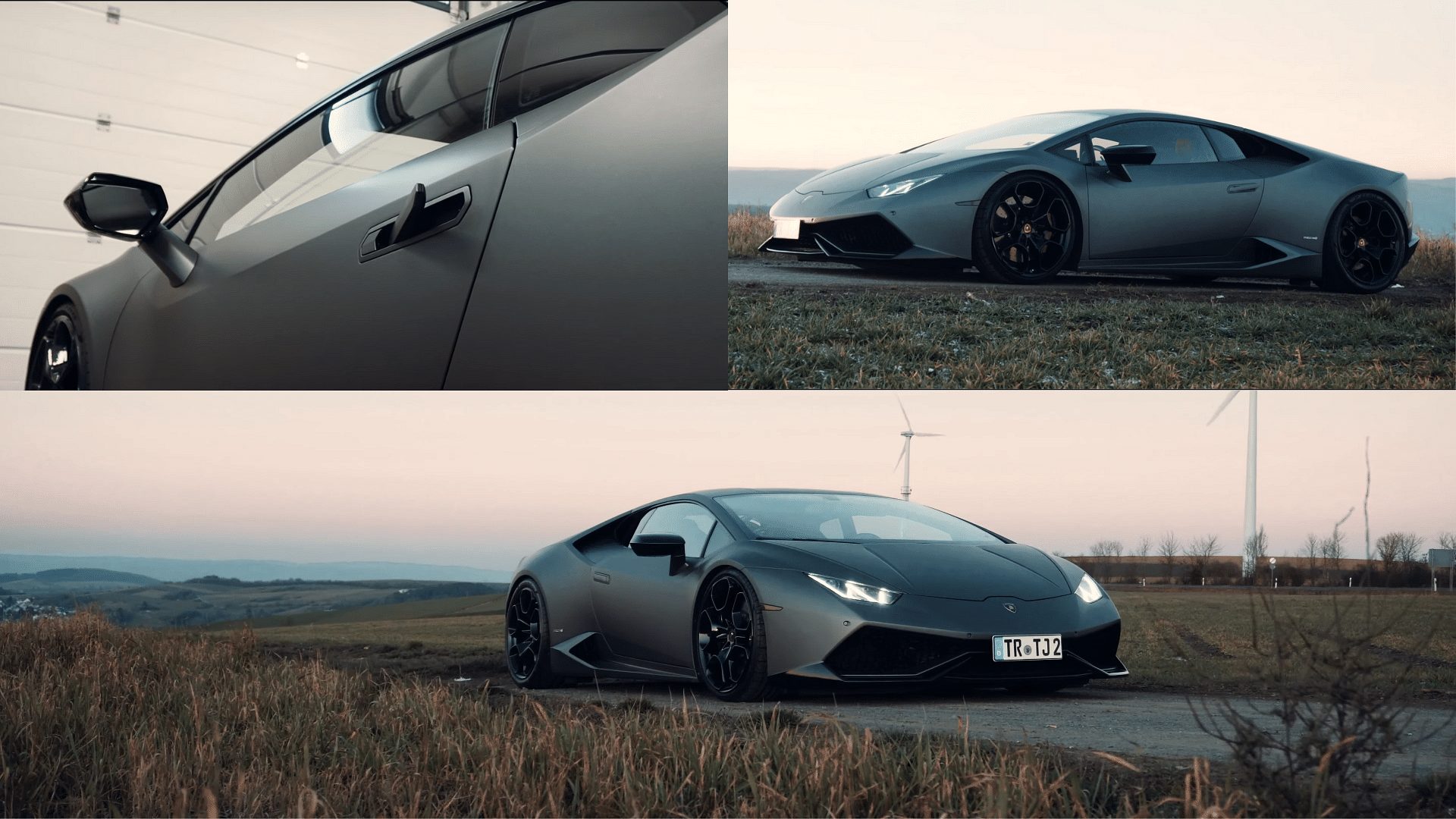 Light Blue 2023 Lamborghini Huracán STO coupe front, rear, and interior view